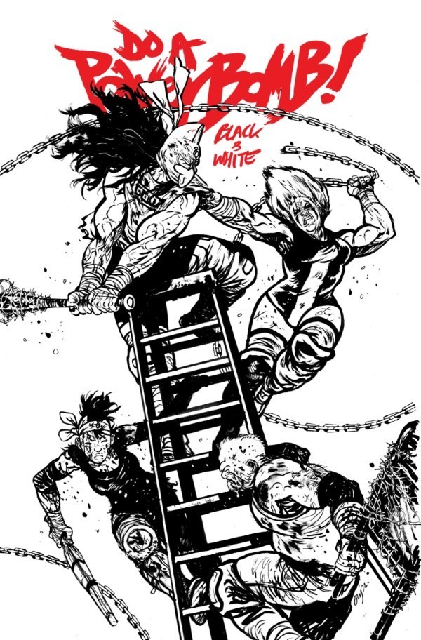Do A Powerbomb Black And White #3 CVR B Johnson VAR Pre Order 9/23/26 Image