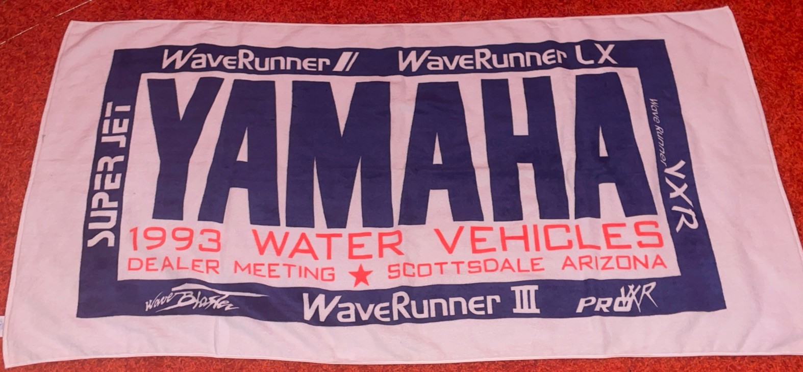 Vintage 1990s Yamaha Motor Sports Beach Towel/flag Scottsdale Arizona
