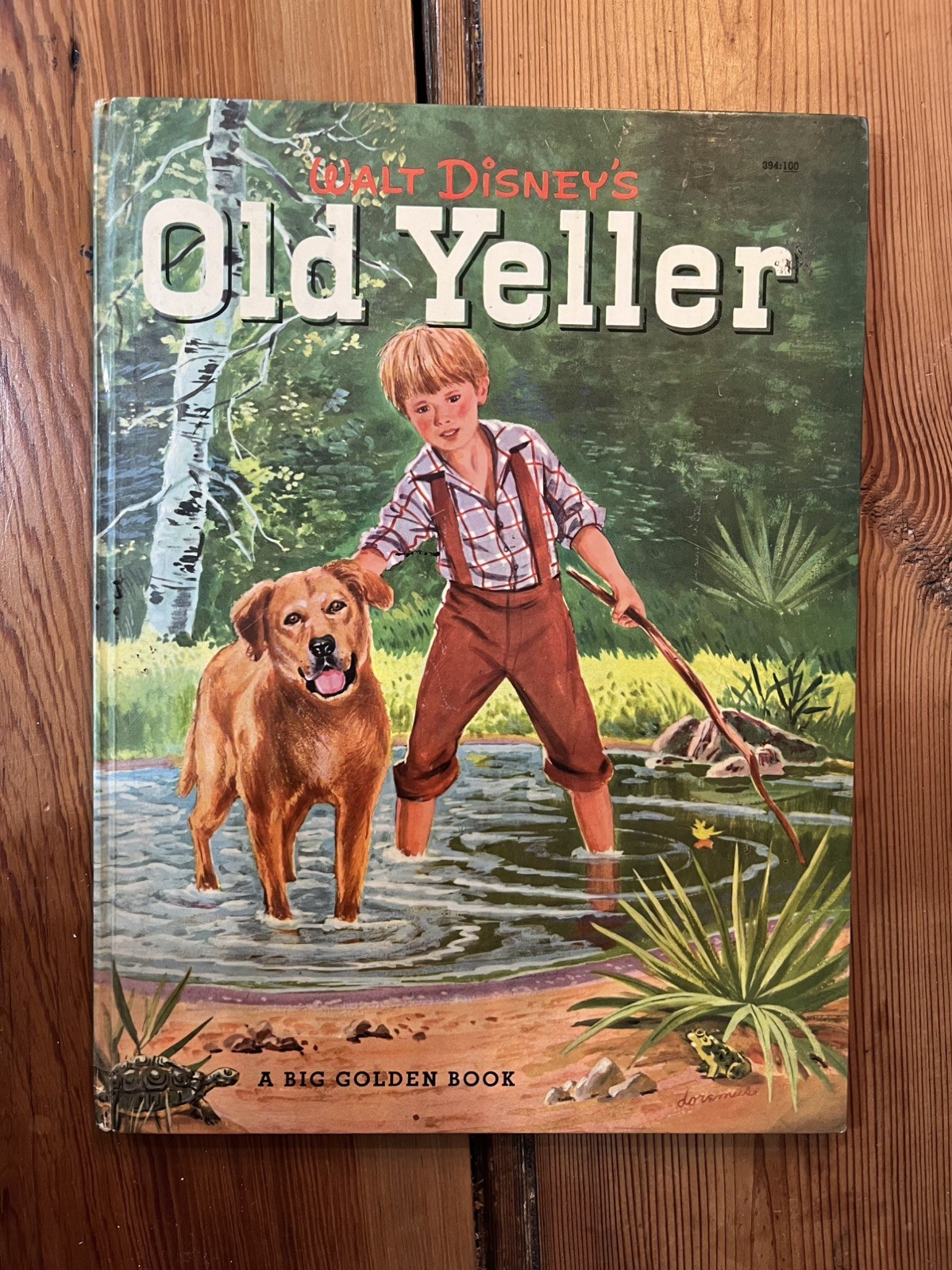 VINTAGE 1958 A Big Golden Book Walt Disneys “OLD YELLER” 13”x9.5”