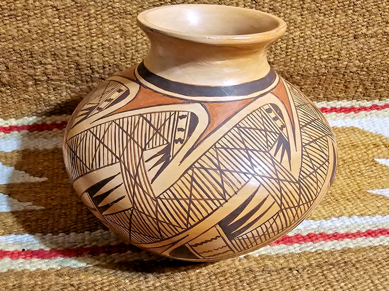 FINE NATIVE AMERICAN HOPI Migration Design Jar Pot Vernida Polacca Nampeyo