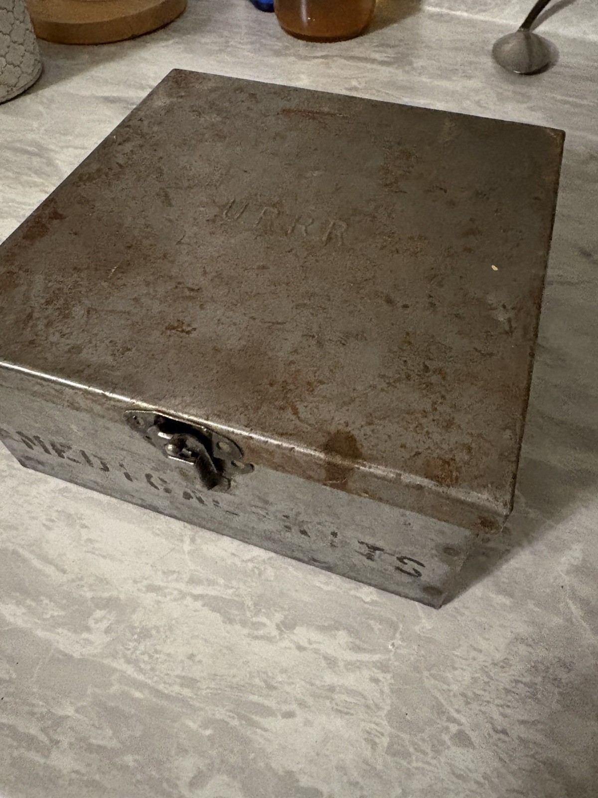 Vintage Union Pacific Railroad Medical Kit metal box train railway 