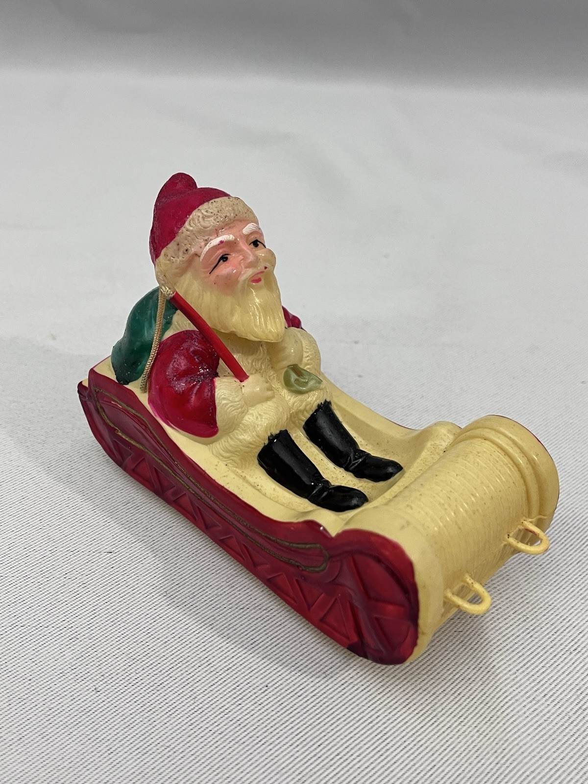 Vintage Celluloid Santa in Sleigh Japan Christmas 1930\'s