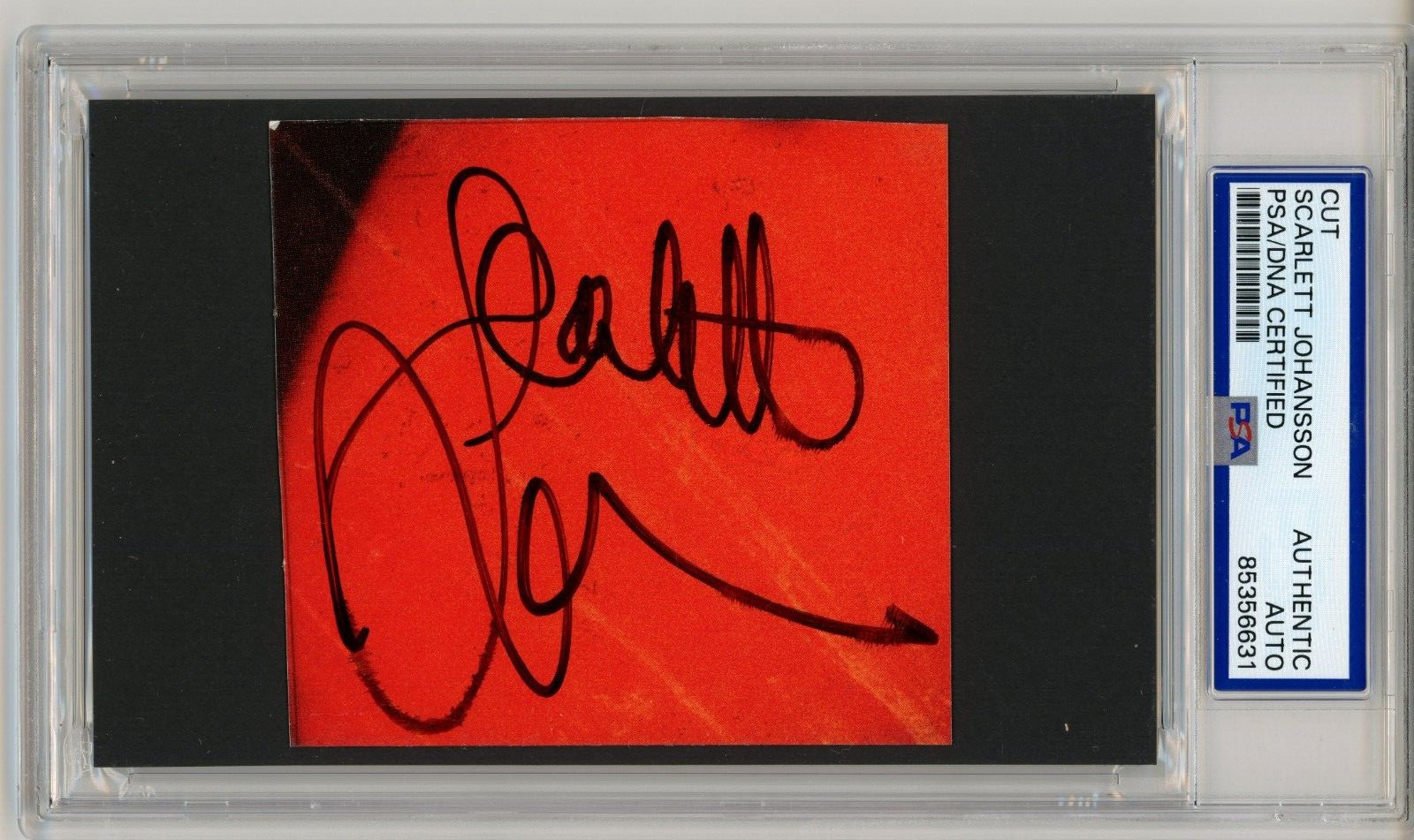 Scarlett Johansson ~ Signed Autographed Authentic Signature Cut~ PSA DNA Encased