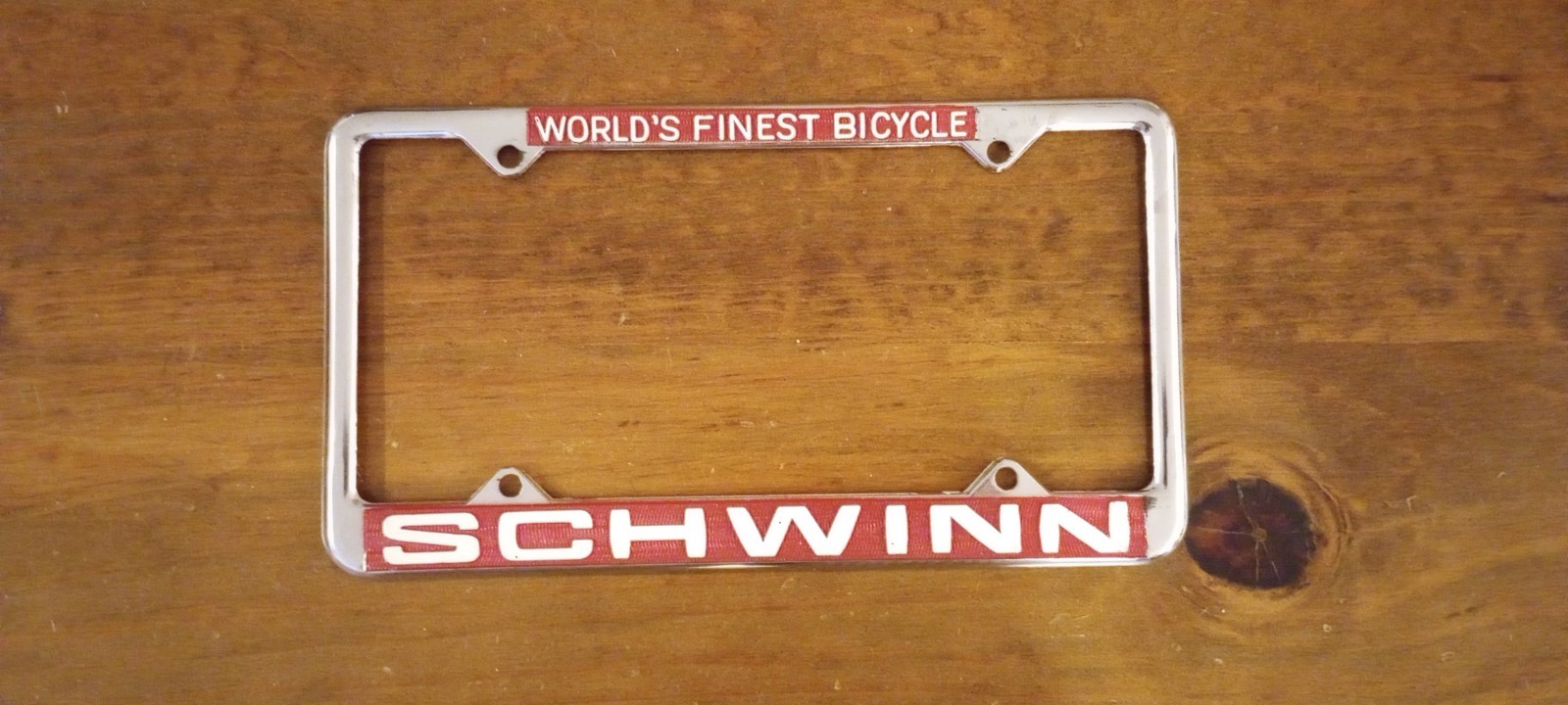 NOS Vintage Schwinn Stingray Banana Seat Muscle Bike Car License Plate Frame