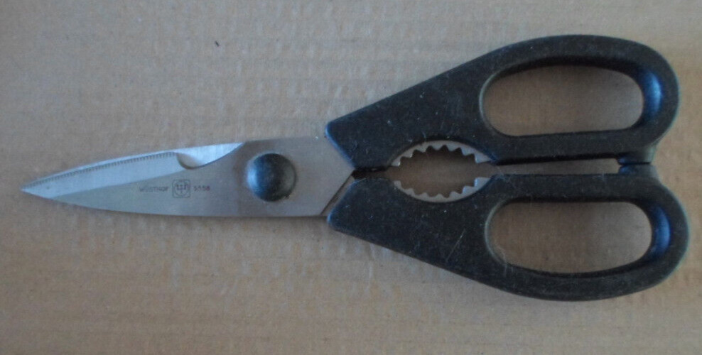WUSTHOF 5558 Scissors Shears Take-Apart Black Handle GERMANY