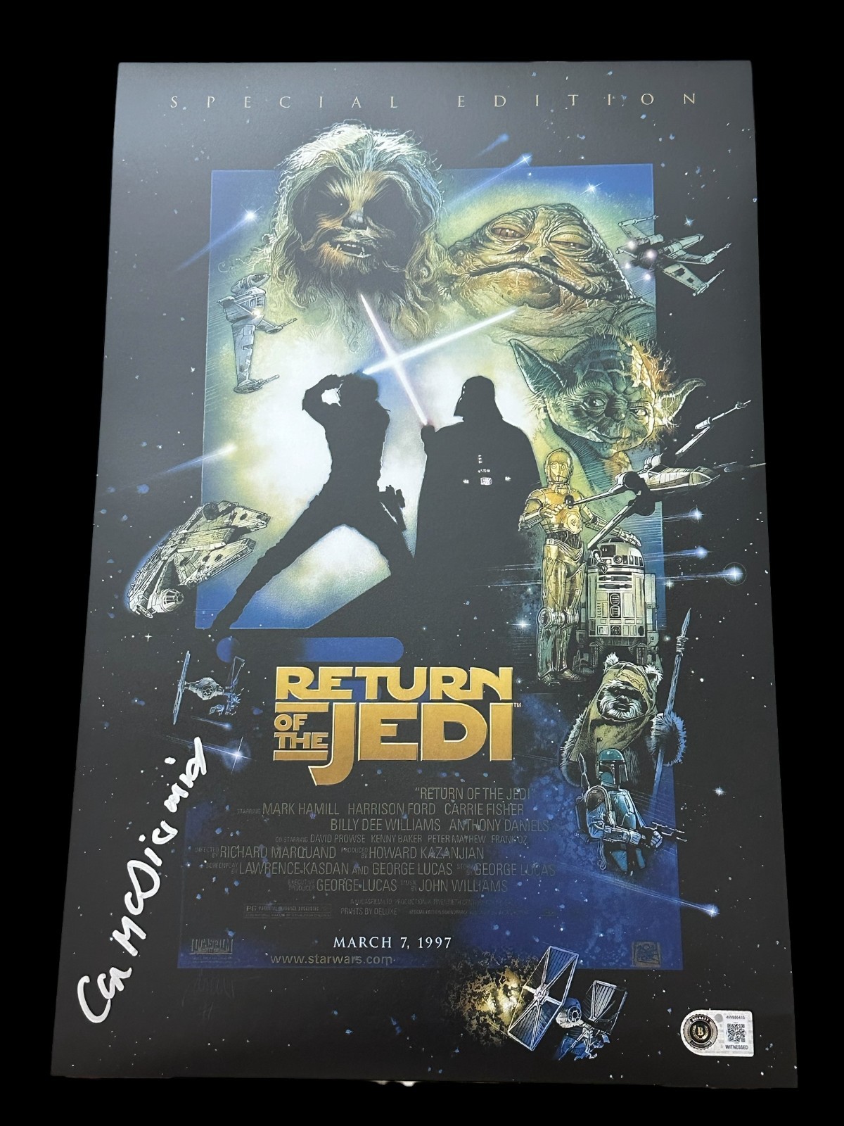 Ian McDiarmid Star Wars Return of The Jedi Rare Signed Autograph 11x17 Photo BAS