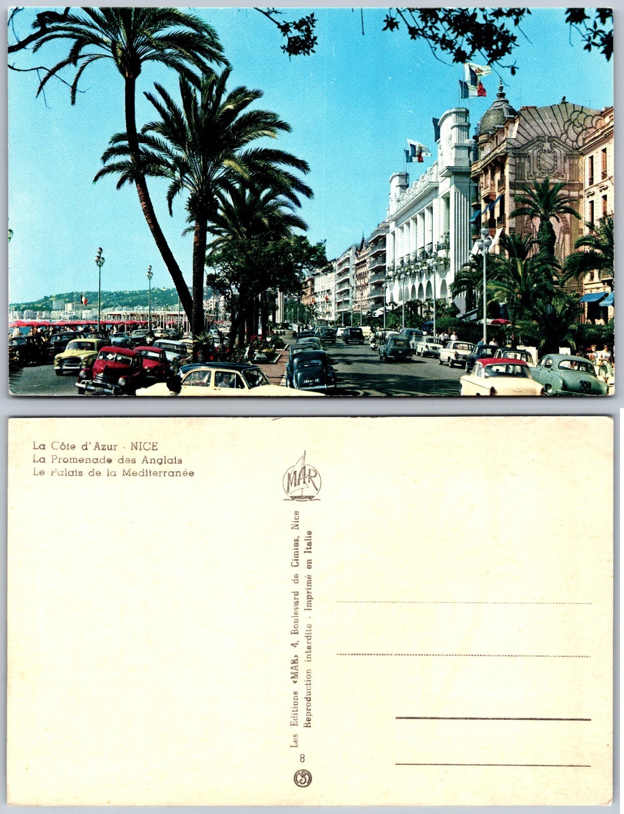 Nice France Promenade Des Anglais Postcard