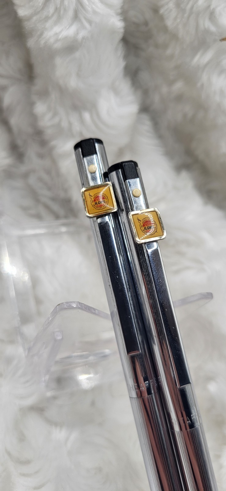 2-Shaeffer Silver Tone Pen,Int.Ladies garment workers union\