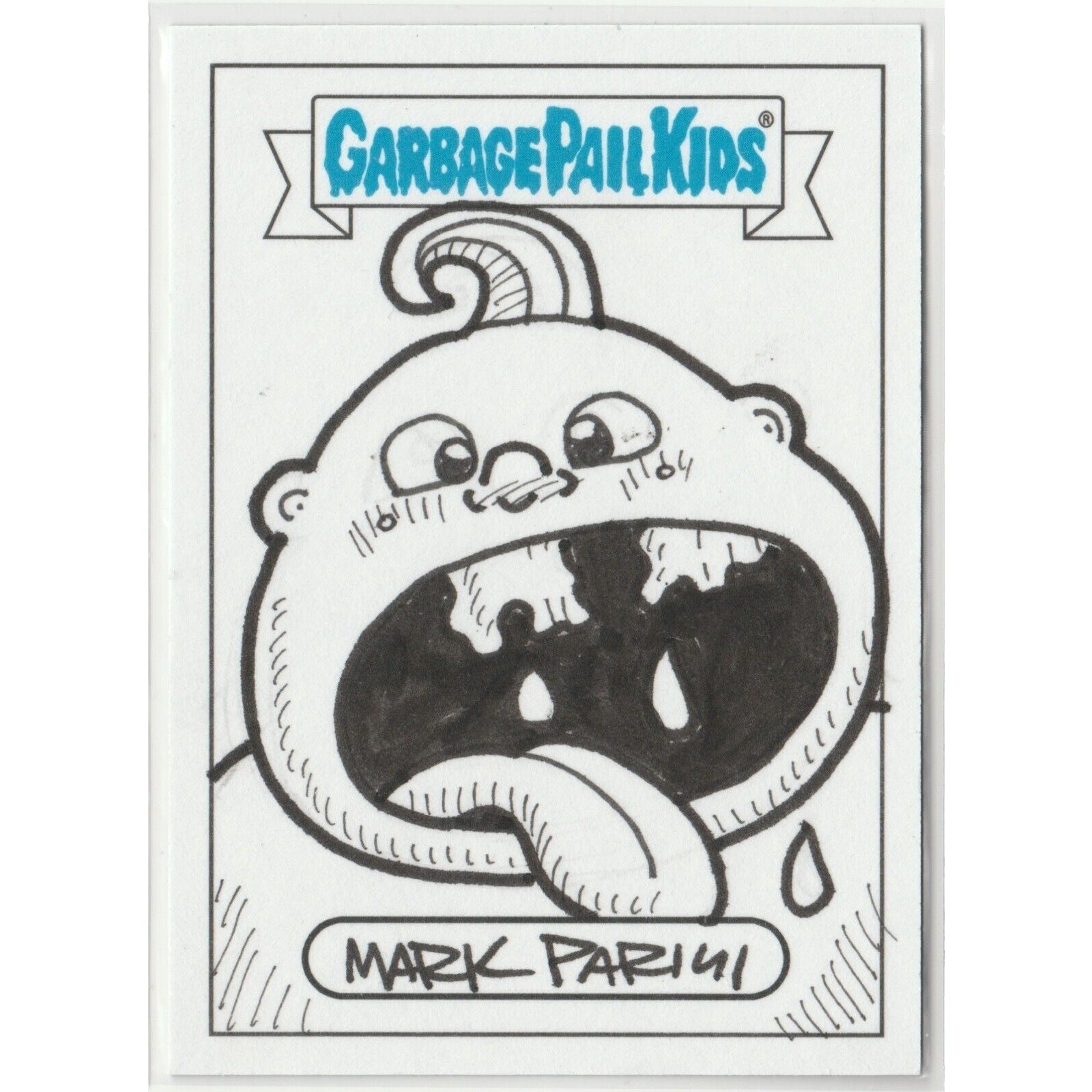 Garbage Pail Kids 1/1 Sketch Auto GPK Mark Parisi 2023 Junkfood John Ray Decay