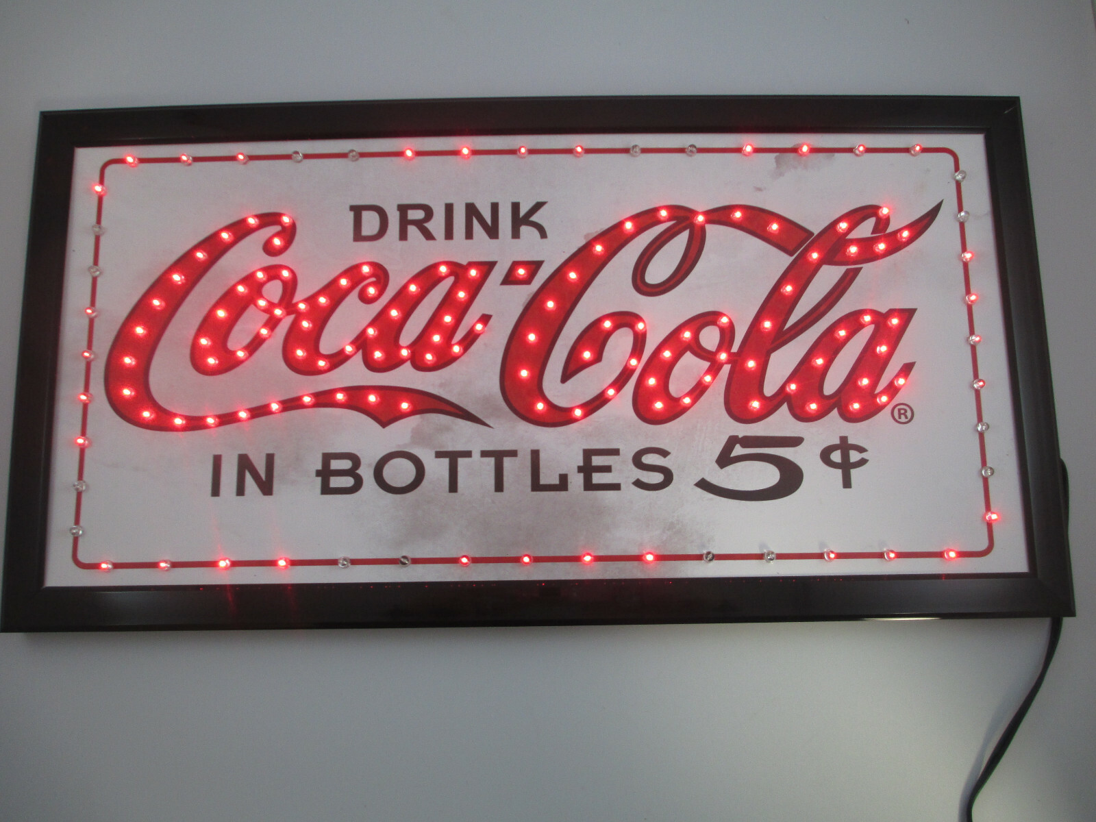 Coca-Cola LED Chasing Red Light Bar Sign Wall Decor Script Logo