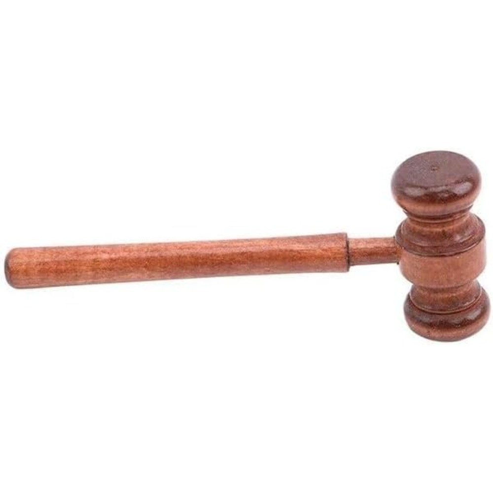 Brown Handmade Wooden Gavel, Vintage Judge Gavel, Auction Gavels, Props and