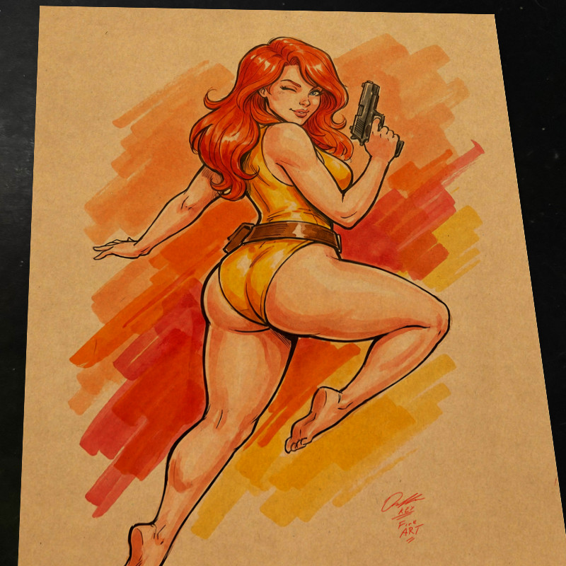 Scarlett G.I. Joe Art Print Signed 8.5x11 | Art by Keyeske