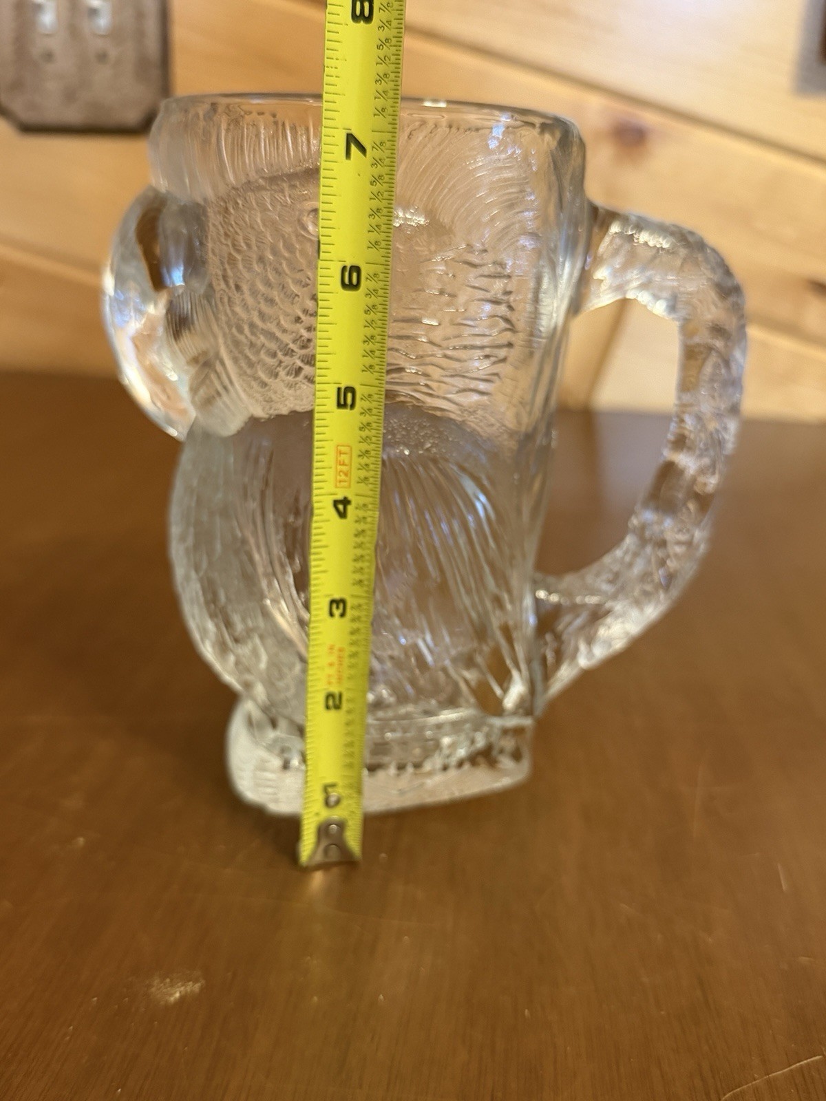 Vintage Tropicana Casino Las Vegas Clear Parrot Glass Mug Stein 7 1/4\ Vintage Tropicana Casino Las Vegas Clear Parrot Glass Mug Stein 7 1/4\
