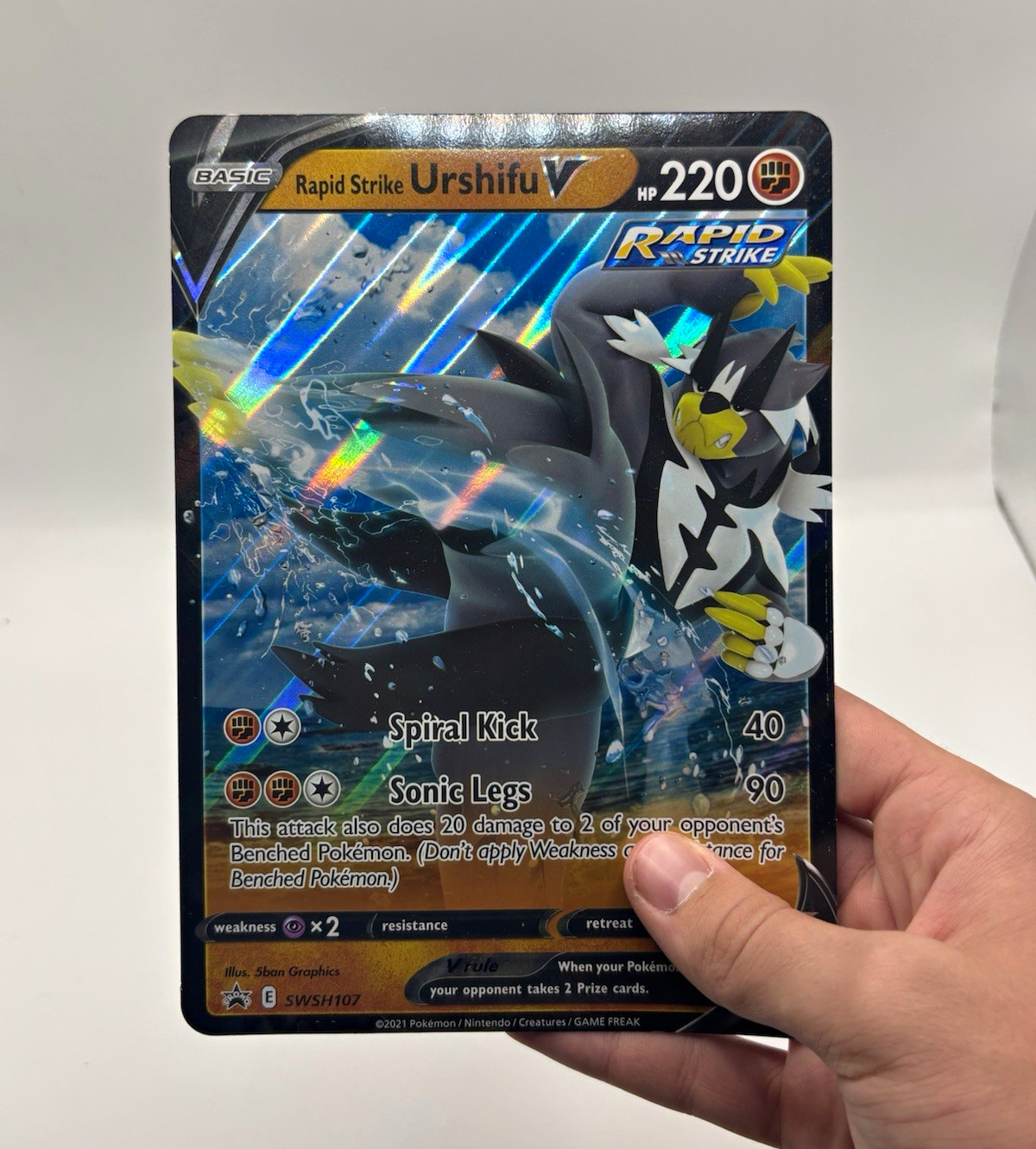 The Pokémon Company Rapid Strike Urshifu V SWSH107 Promo Holo English 2021