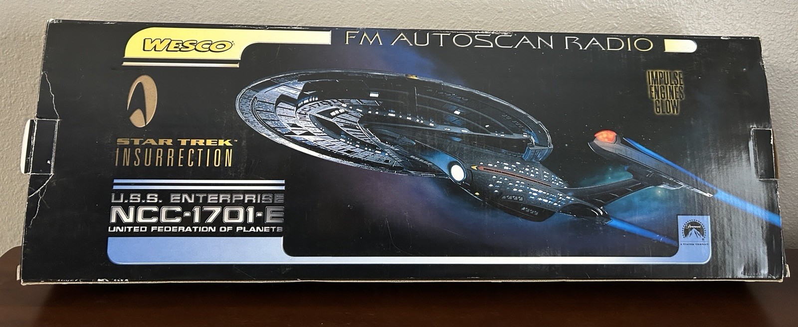 1999 Wesco U.S.S Enterprise Star Trek Insurrection FM Auto Scan Radio READ MORE