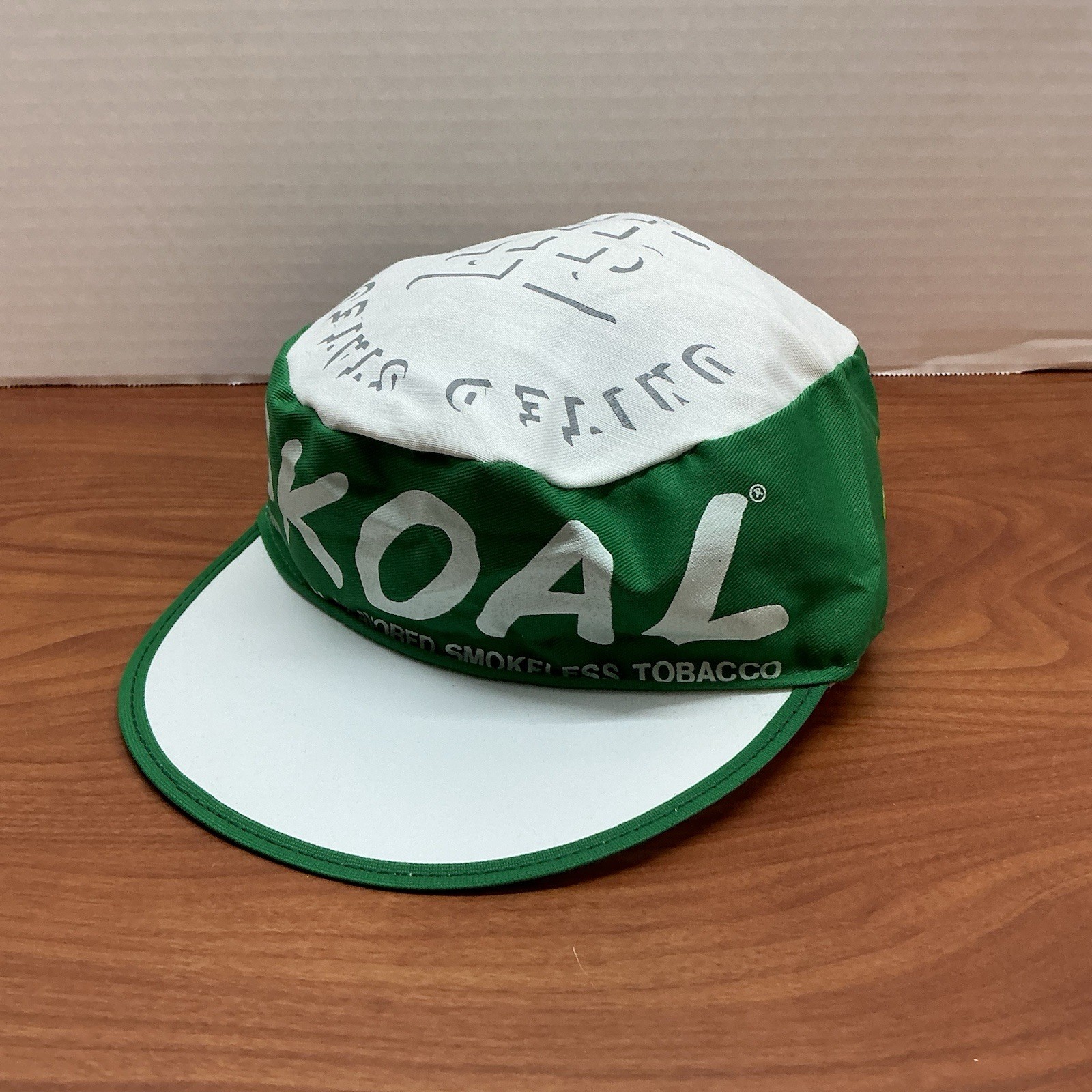 Vintage SKOAL Wintergreen Tobacco Painters Hat Cap One Size Green White