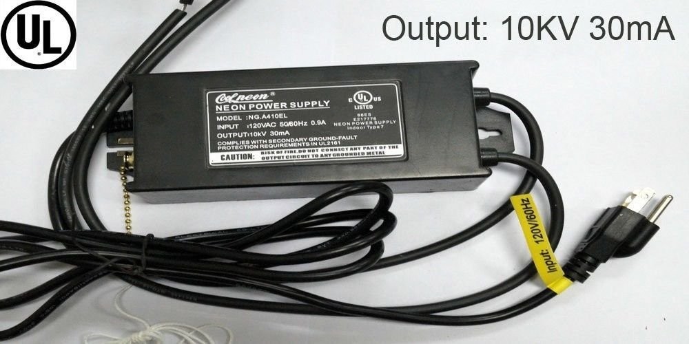UL 10kV 30mA Neon Sign Lamp Transformer Electronic Power Supply With Pull Chain