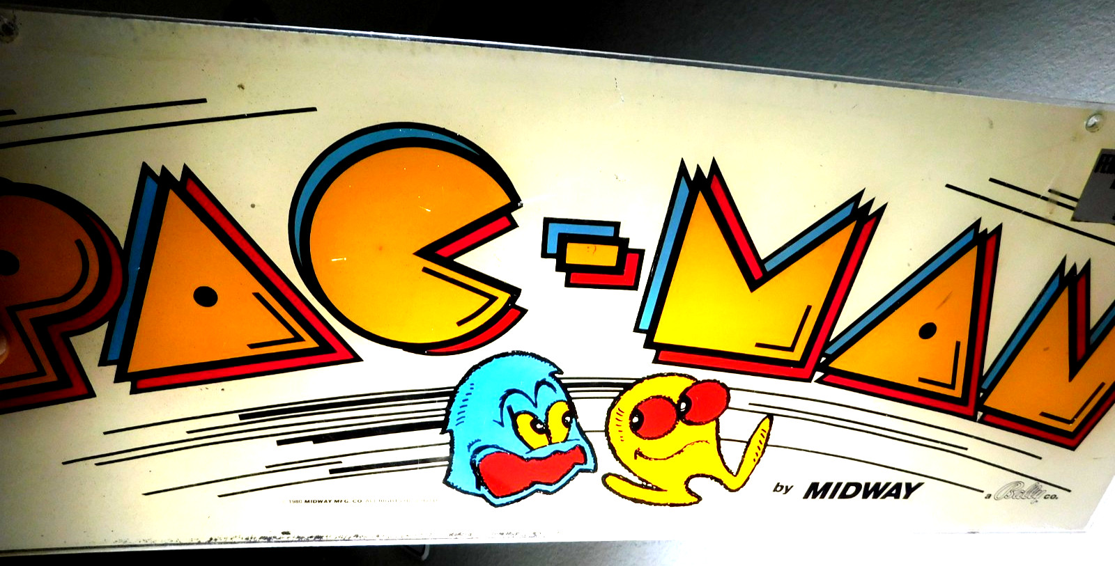 Vintage Pac-Man by Midway a Bally co. Arcade Marquee Acrylic Sign Display (NB) Vintage Pac-Man by Midway a Bally co. Arcade Marquee Acrylic Sign Display (NB)