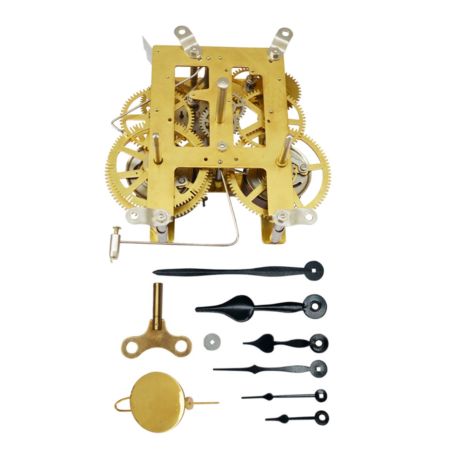 Mechanical Clock Movement Set 8 Days - Manual Wind For Mantle Clocks 4.1/2
