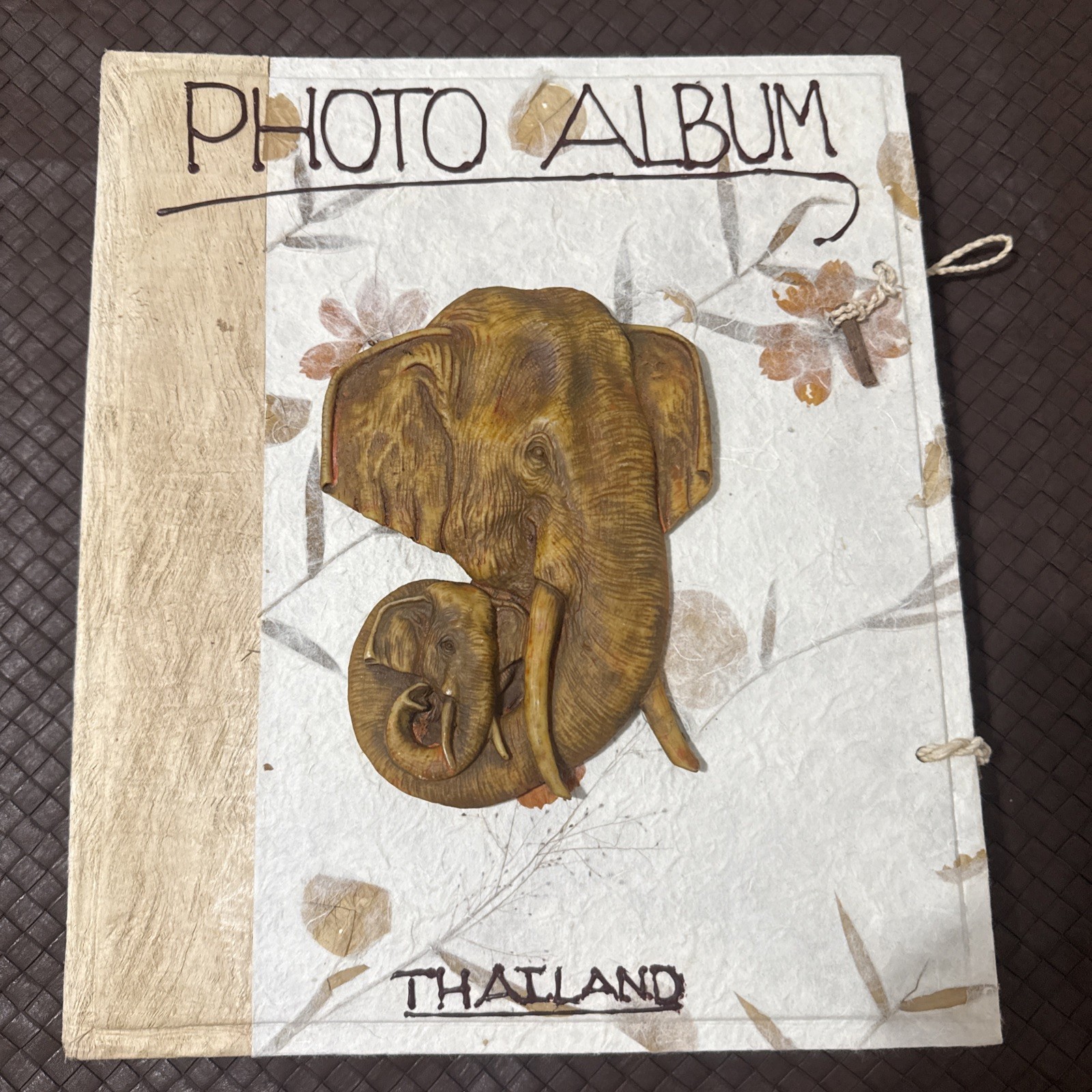 Vintage Made in Thailand Elephant Photo Album