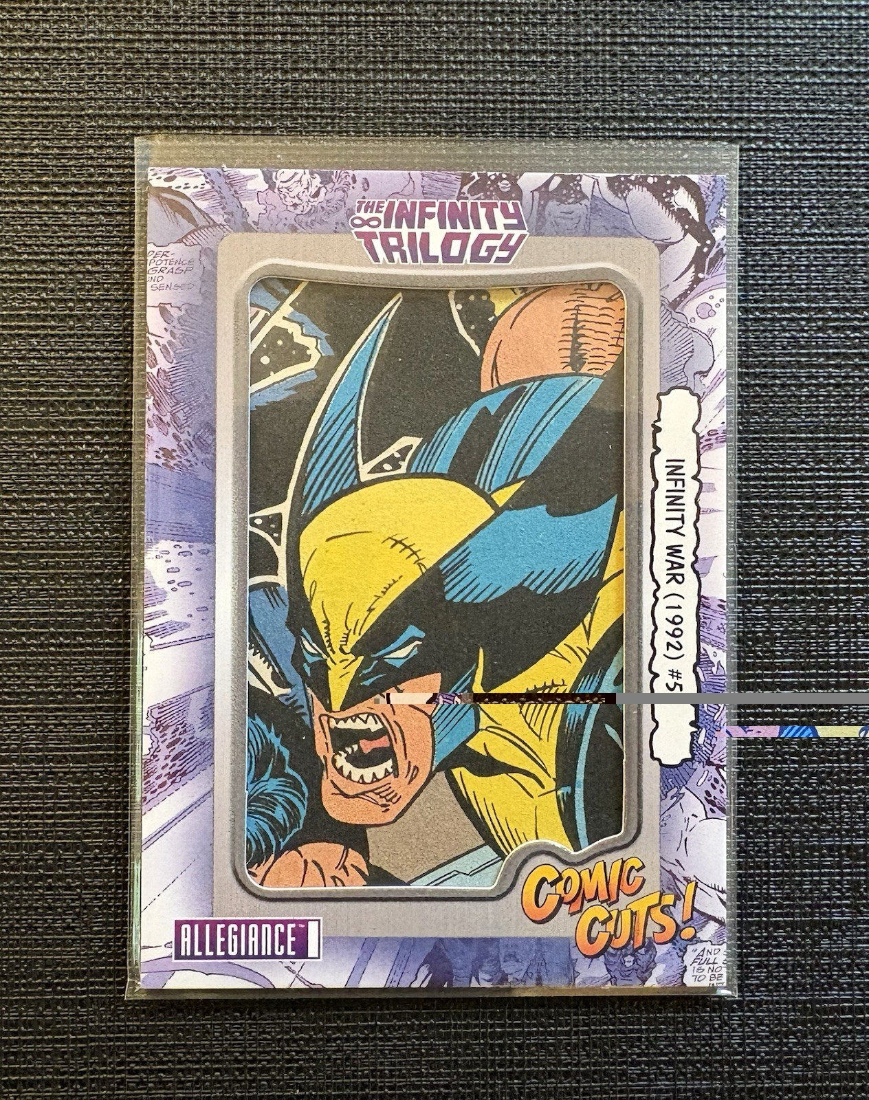 Stunning 2023 UD Marvel Infinity Trilogy Comic Cuts Wolverine /50