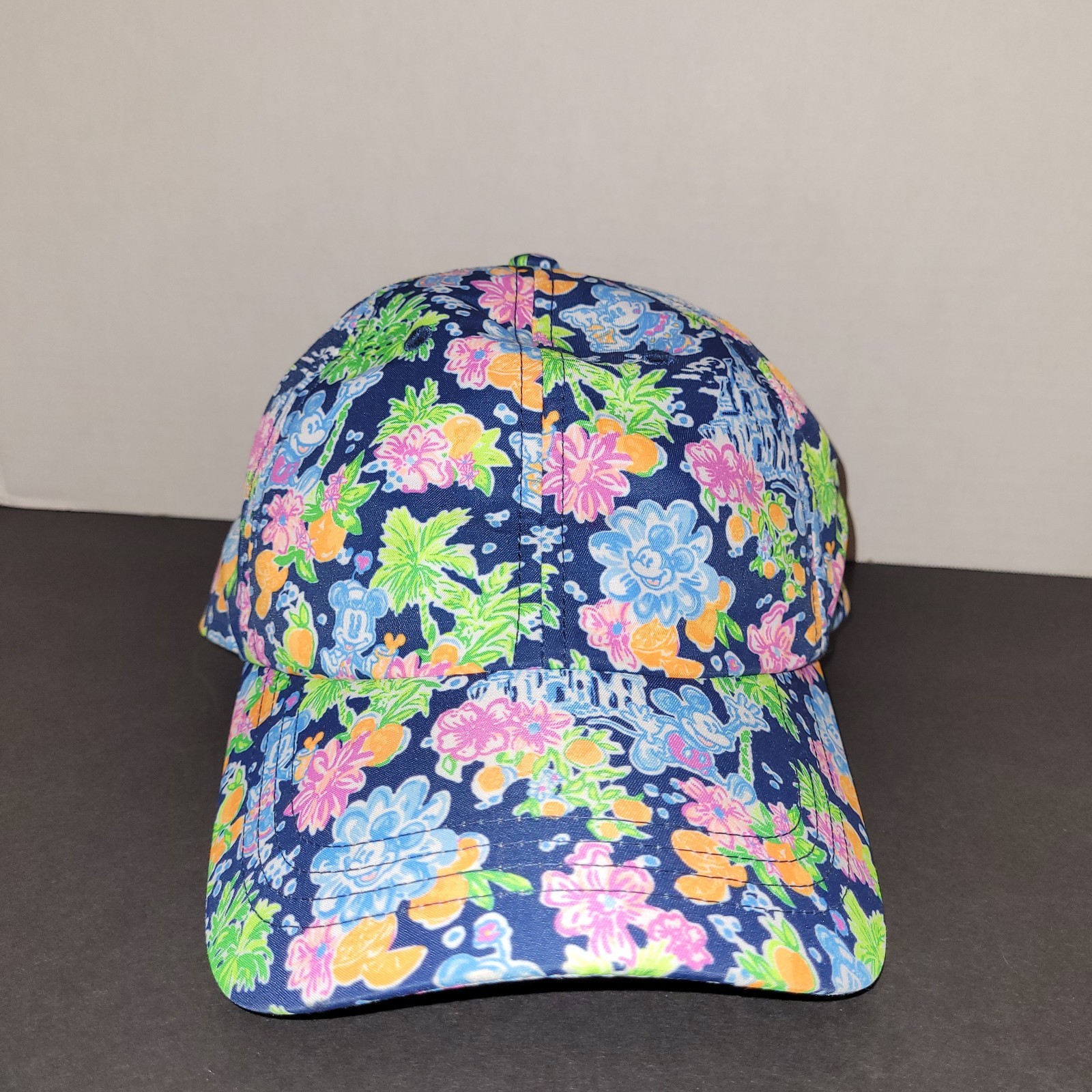 Disney X Lilly Pulitzer Mickey & Minnie Navy Baseball Cap Hat