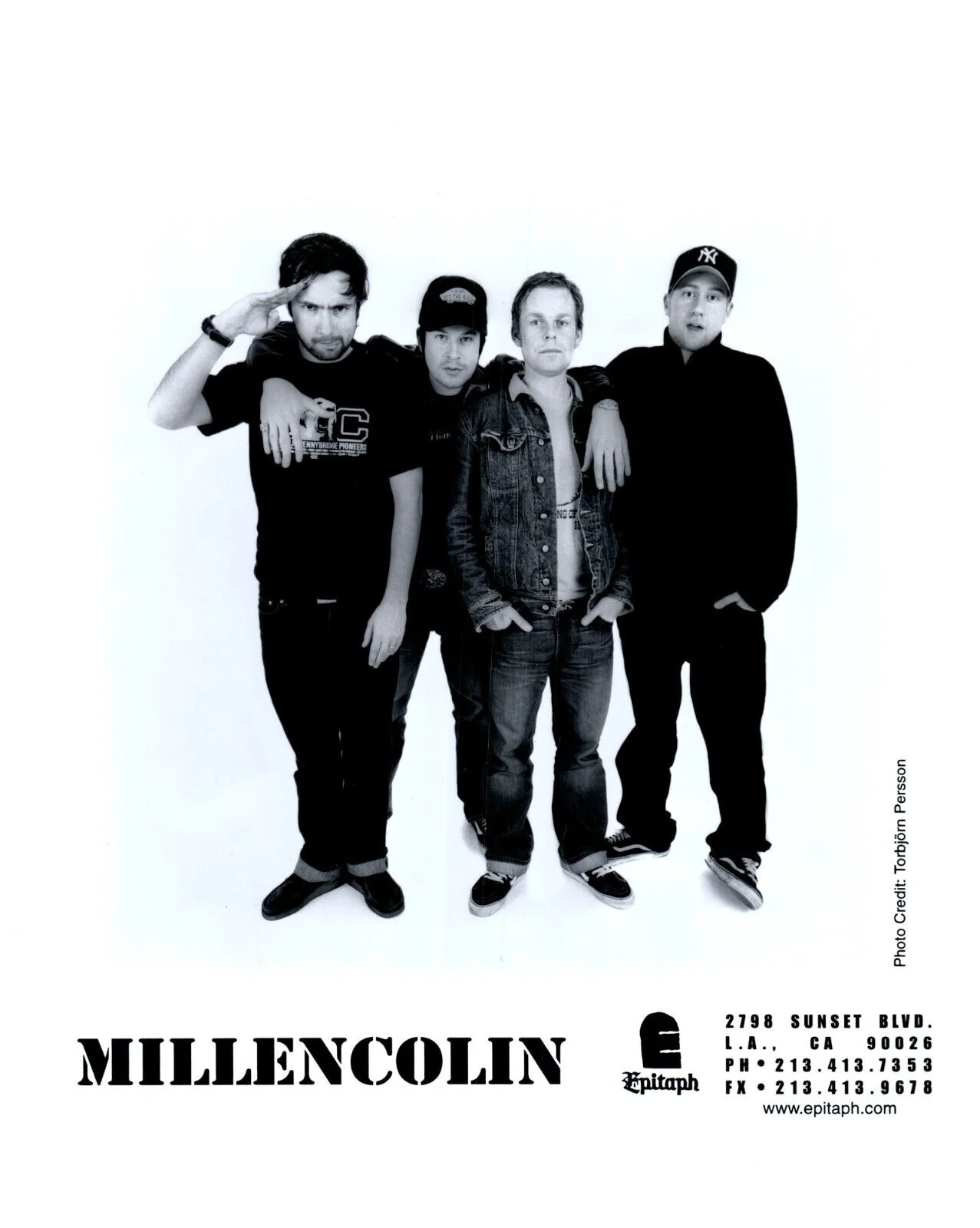 Y2K Millencolin Music Band Promo Press Vintage Original Hollywood Photo 8x10