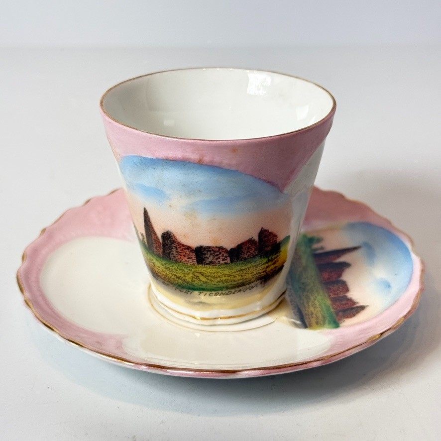 TICONDEROGA NY NEW YORK DRESDEN Souvenir ANTIQUE CHINA TRINKET TEA CUP