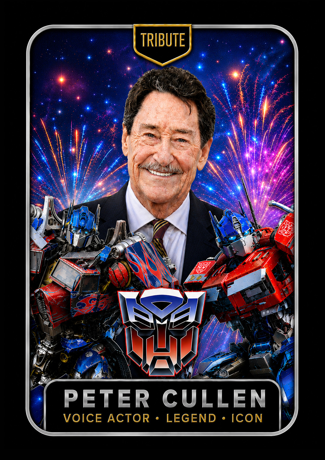 Peter Cullen Optimus Prime Transformers Tribute Holo Custom Card