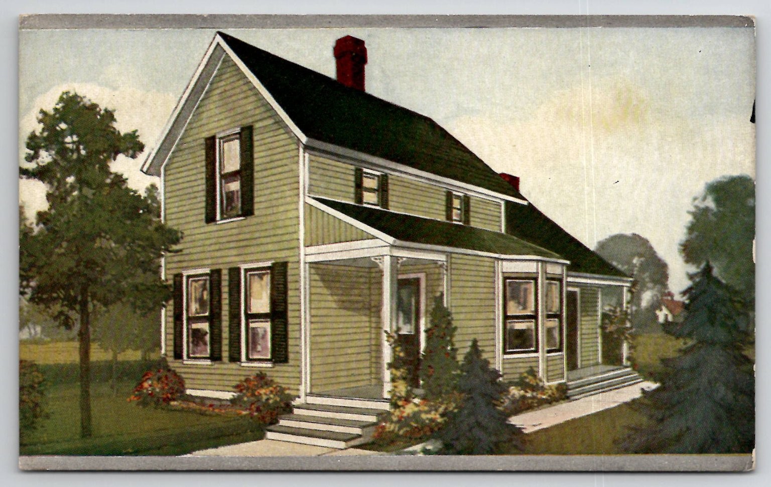 Sherwin-Williams Brighten Up Postcard - Classic House Paint Ad Sherwin-Williams Brighten Up Postcard - Classic House Paint Ad