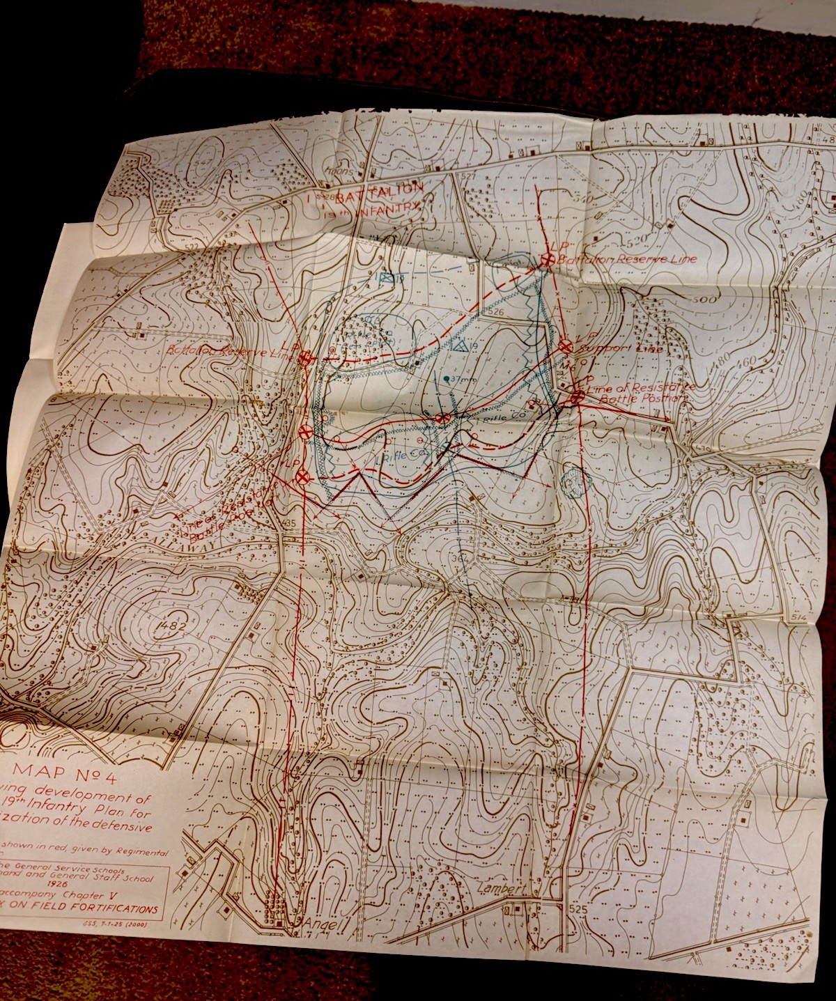 Original 1926 U.S. Army Command and General Staff School Tactical Map