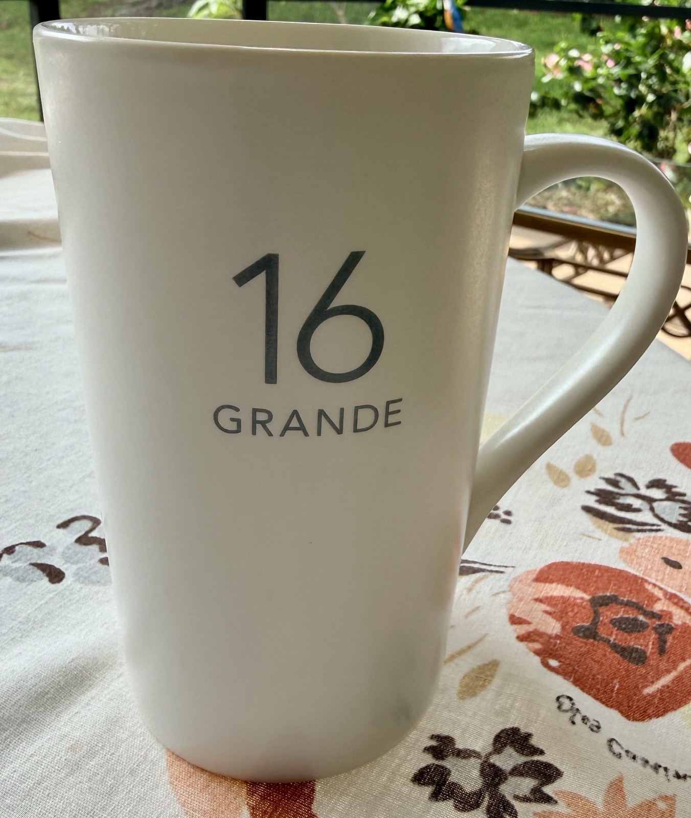 Starbucks Coffee Mug Tea 16 GRANDE Matte Off White 16oz Ceramic Cup 2011