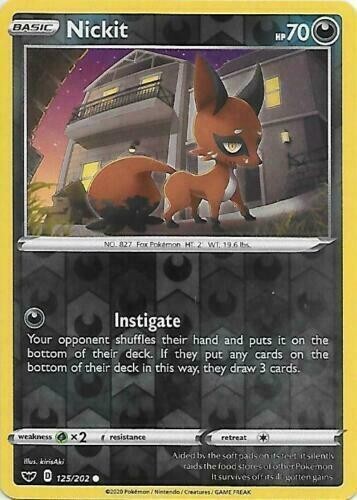 Nickit 125/202 Swsh01: Sword & Shield Reverse Holo