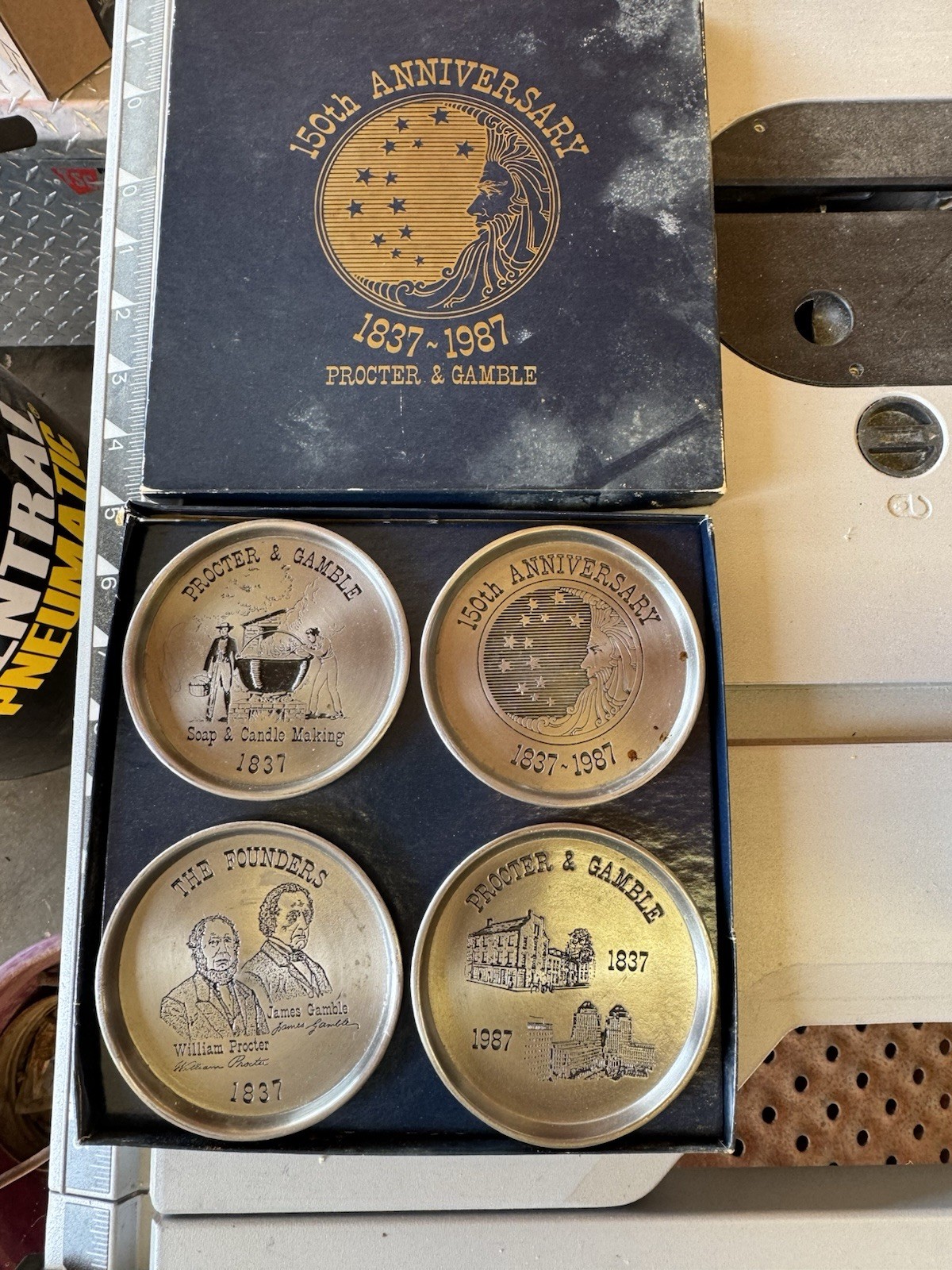 Vintage P&G Lot 150th Set + Service Bracelet + 1994 Medal w/ Box