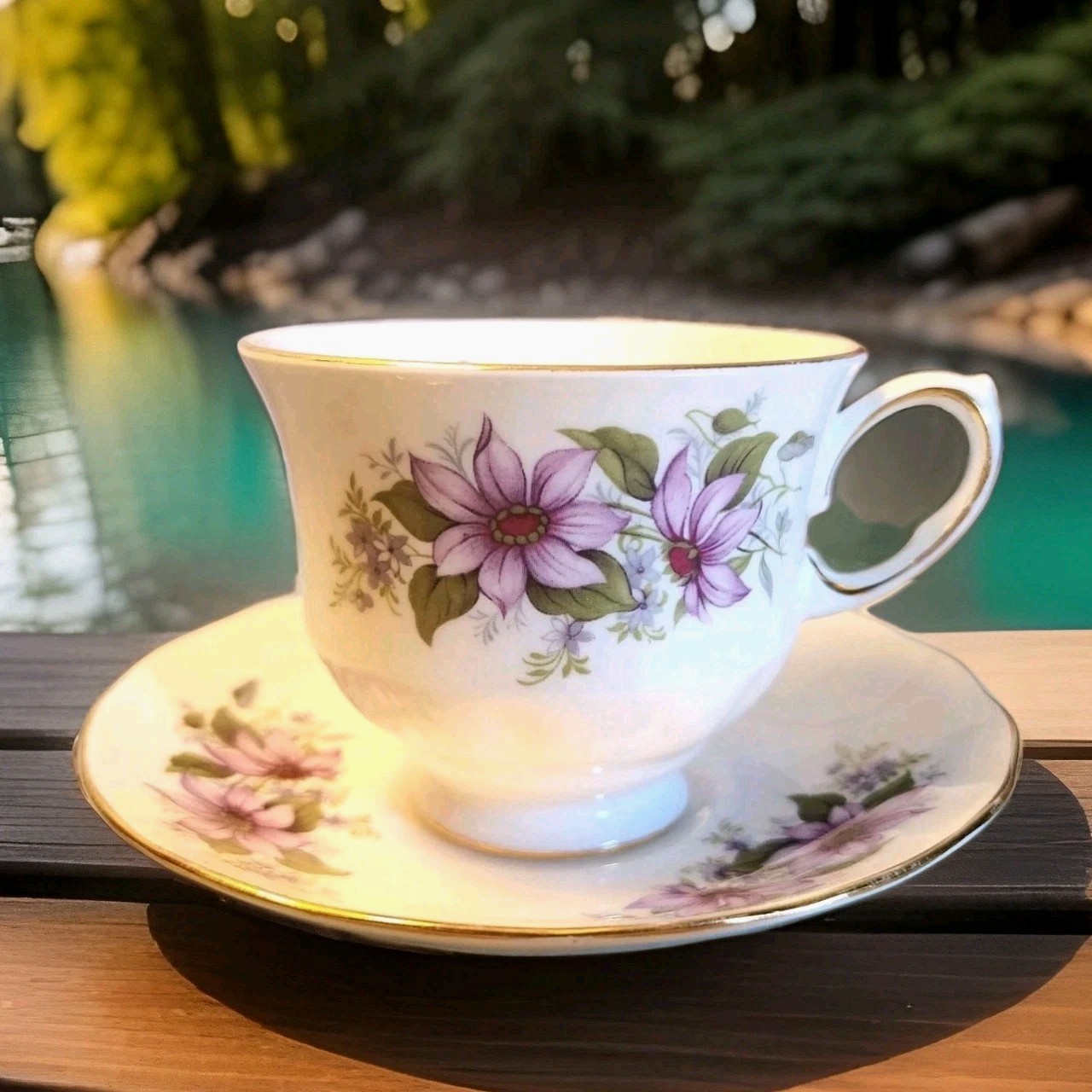 Beautiful Queen Anne Tea  Gorgeous Tea Cup & Saucer England Bone China 1963