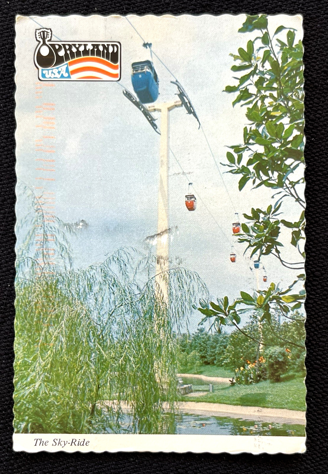 Postcard Opryland USA The Sky-Ride Nashville Tennessee Amusement Park Ride