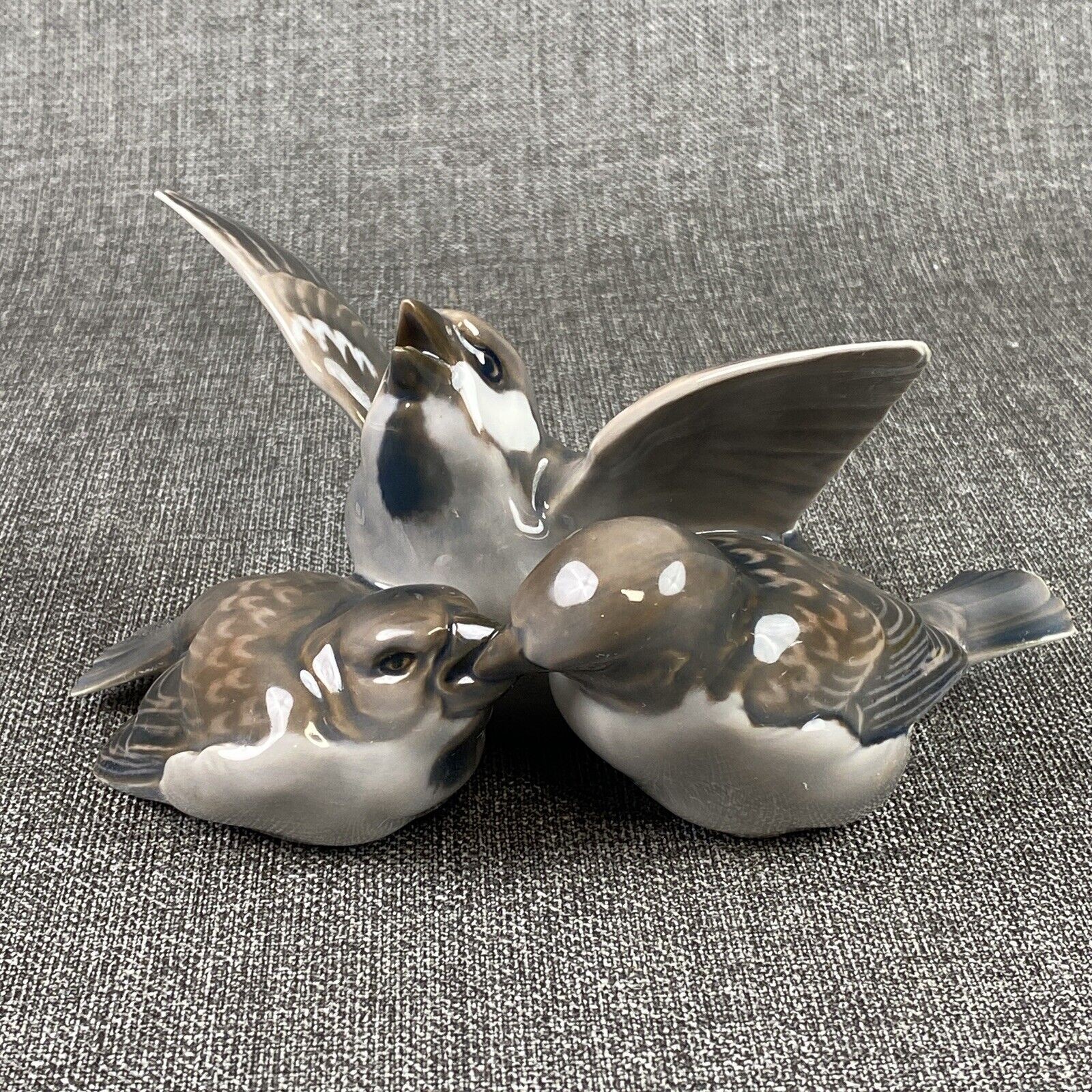 Bing and Grondahl B&G Porcelain Sparrows Denmark 1952-1958