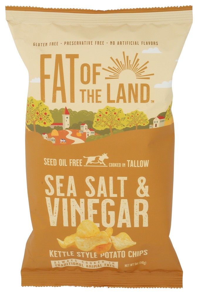 Fat Of The Land Chips Ss Vngr Ktl Tlw 5 Oz Pack Of 12