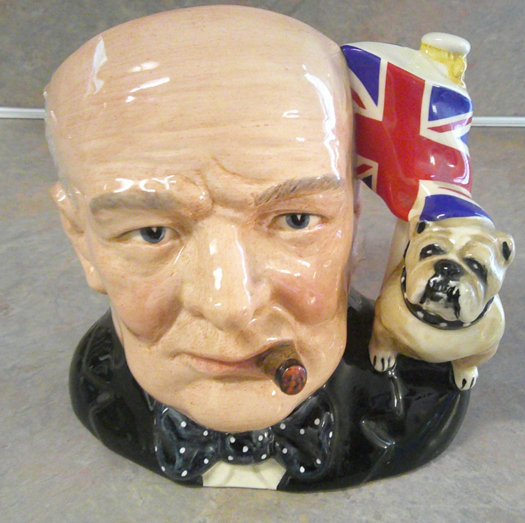 ROYAL DOULTON WINSTON CHURCHILL LARGE CHARACTER TOBY MUG JUG D6907