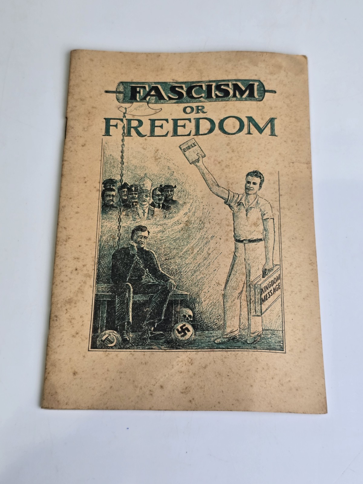 1939 Fascism or Freedom Watchtower Booklet Jehovah Bible Students Brooklyn
