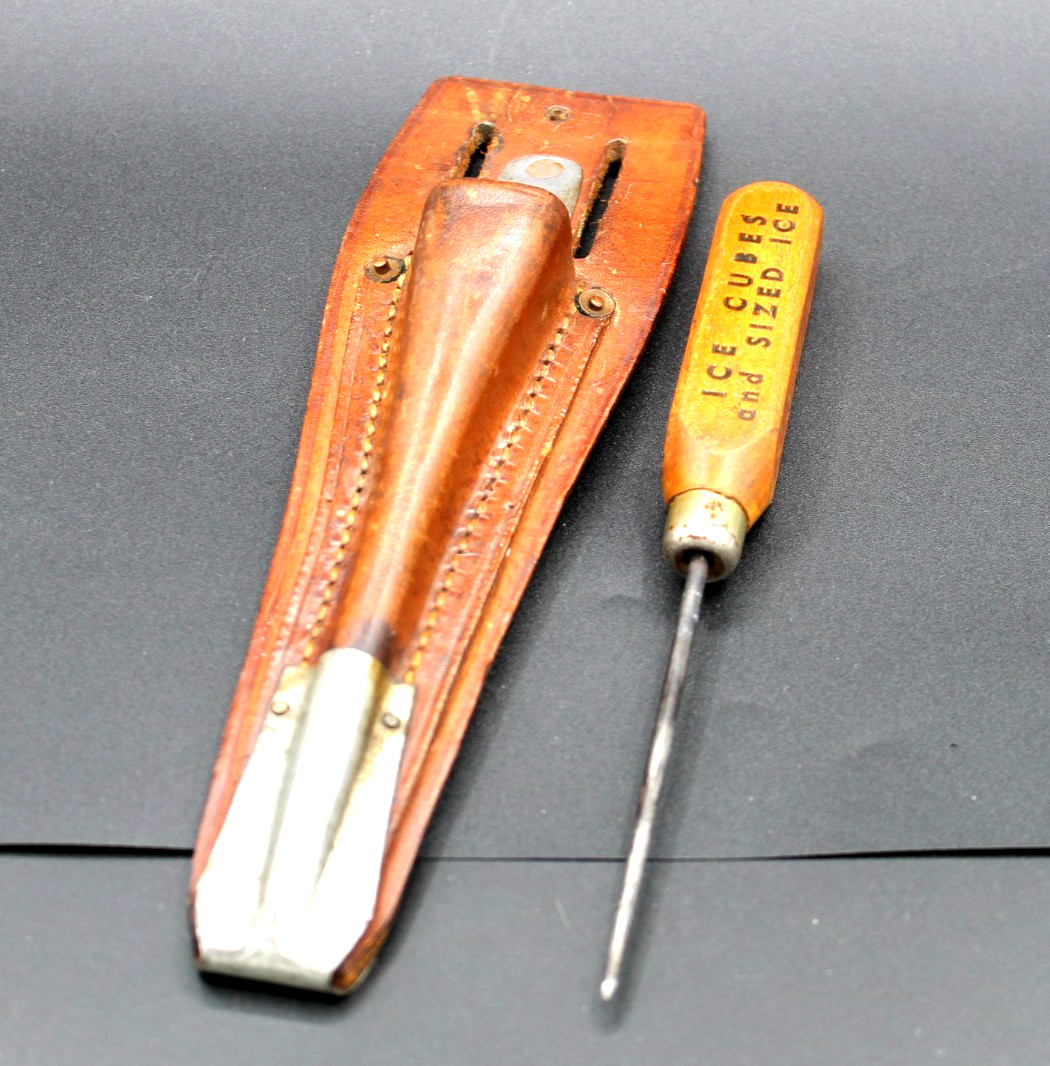 VTG HART'S PATENTED SCABBARD LEATHER 1930'S/ ICE PICK