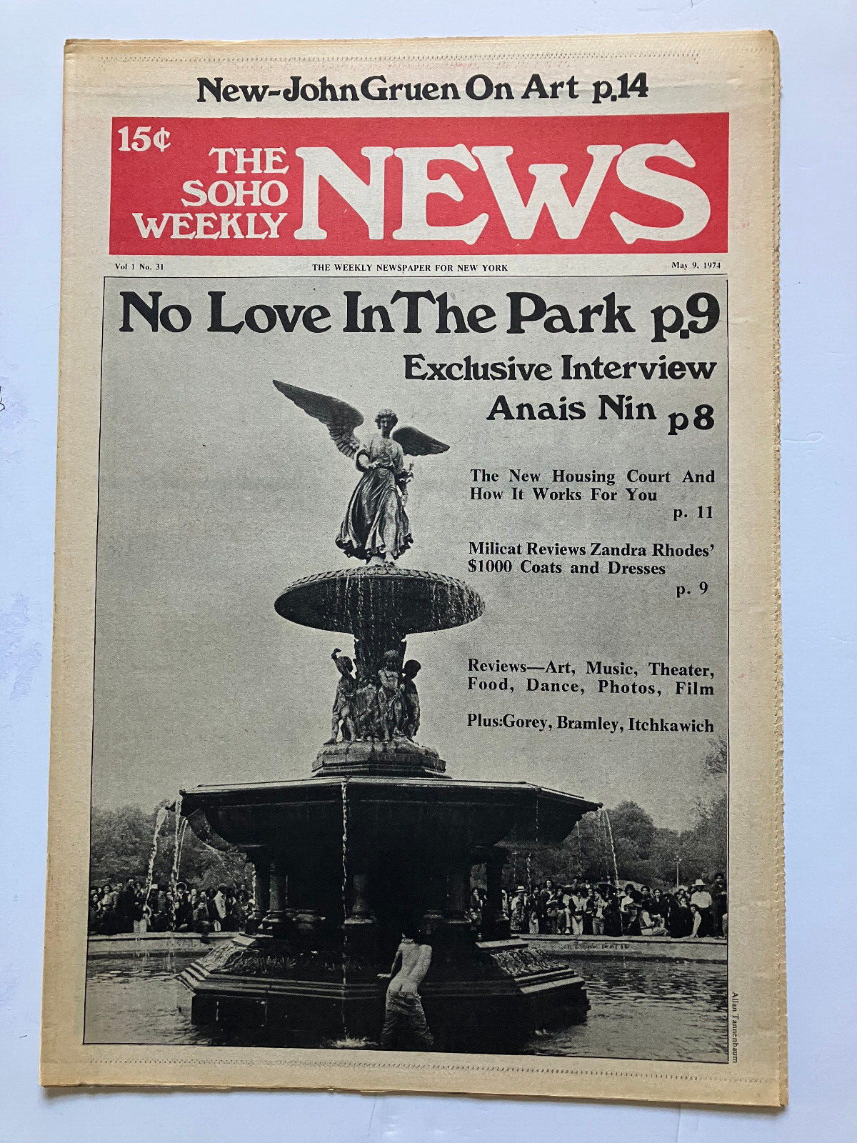 The Soho Weekly News May 2 1974 Andy Warhol, Sonny Rollins, CBGB