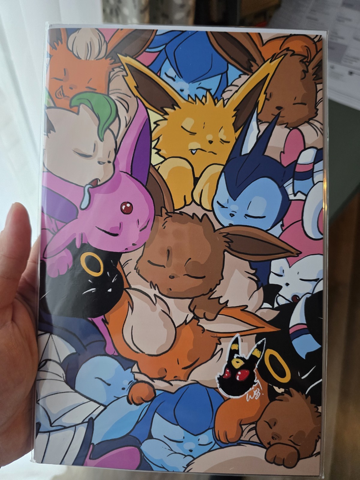 Fame Satoshi Tajiri Pokemon Eeveelutions Matthew Waite Embossed SIGNED + Sketch Fame Satoshi Tajiri Pokemon Eeveelutions Matthew Waite Embossed SIGNED + Sketch