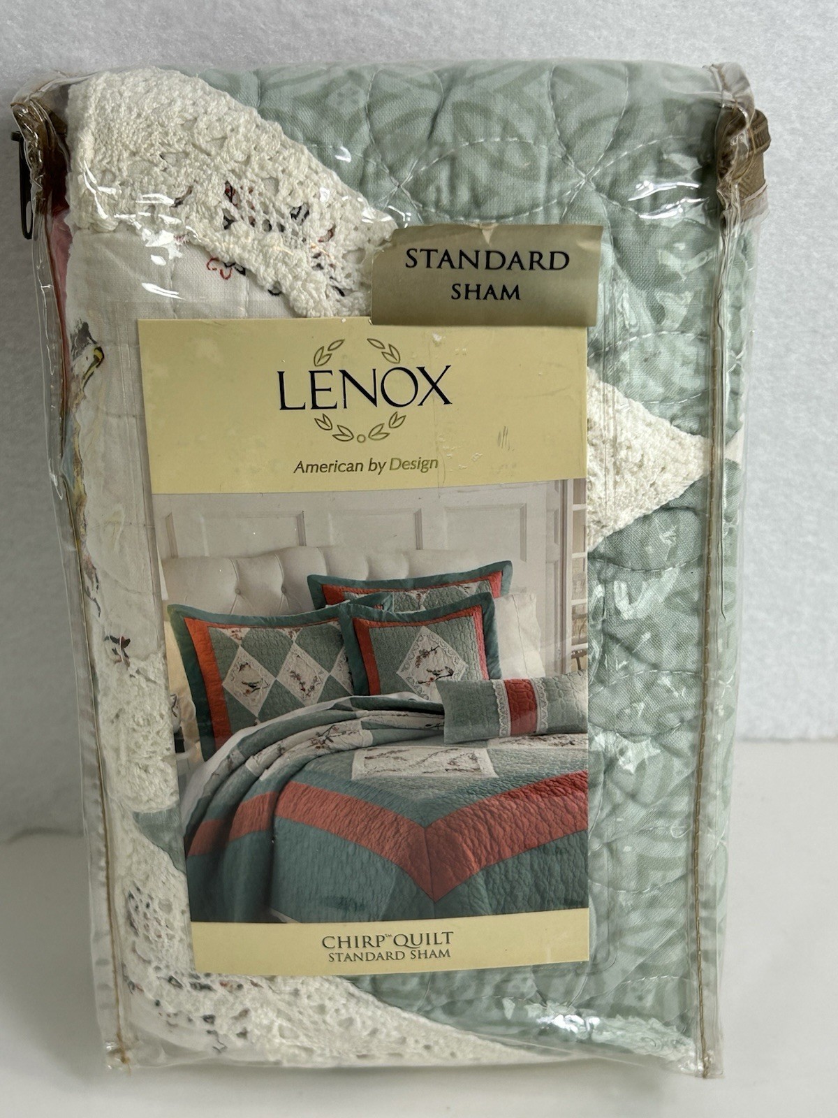 NEW - RARE Lenox CHIRP QUILT STANDARD SHAM Birds - B1