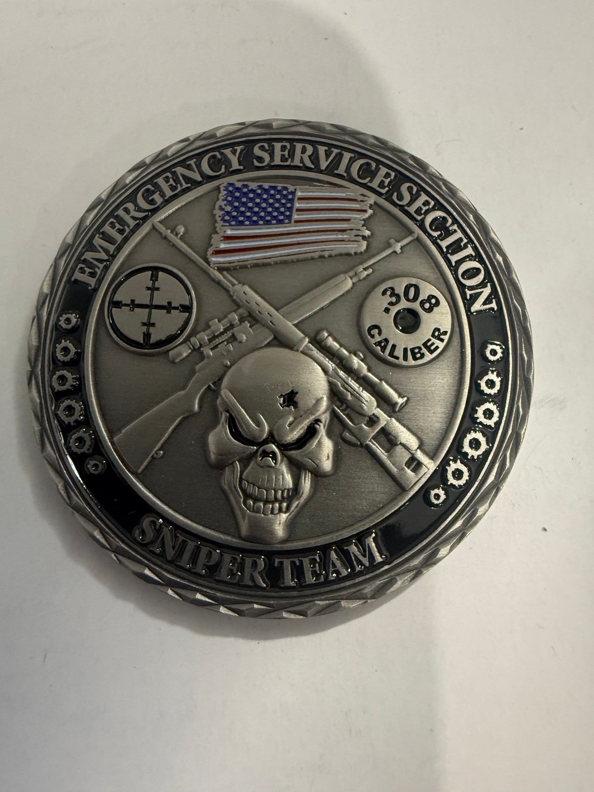 Suffolk County Police Sniper Team Challenge Coin .308 Caliber NY