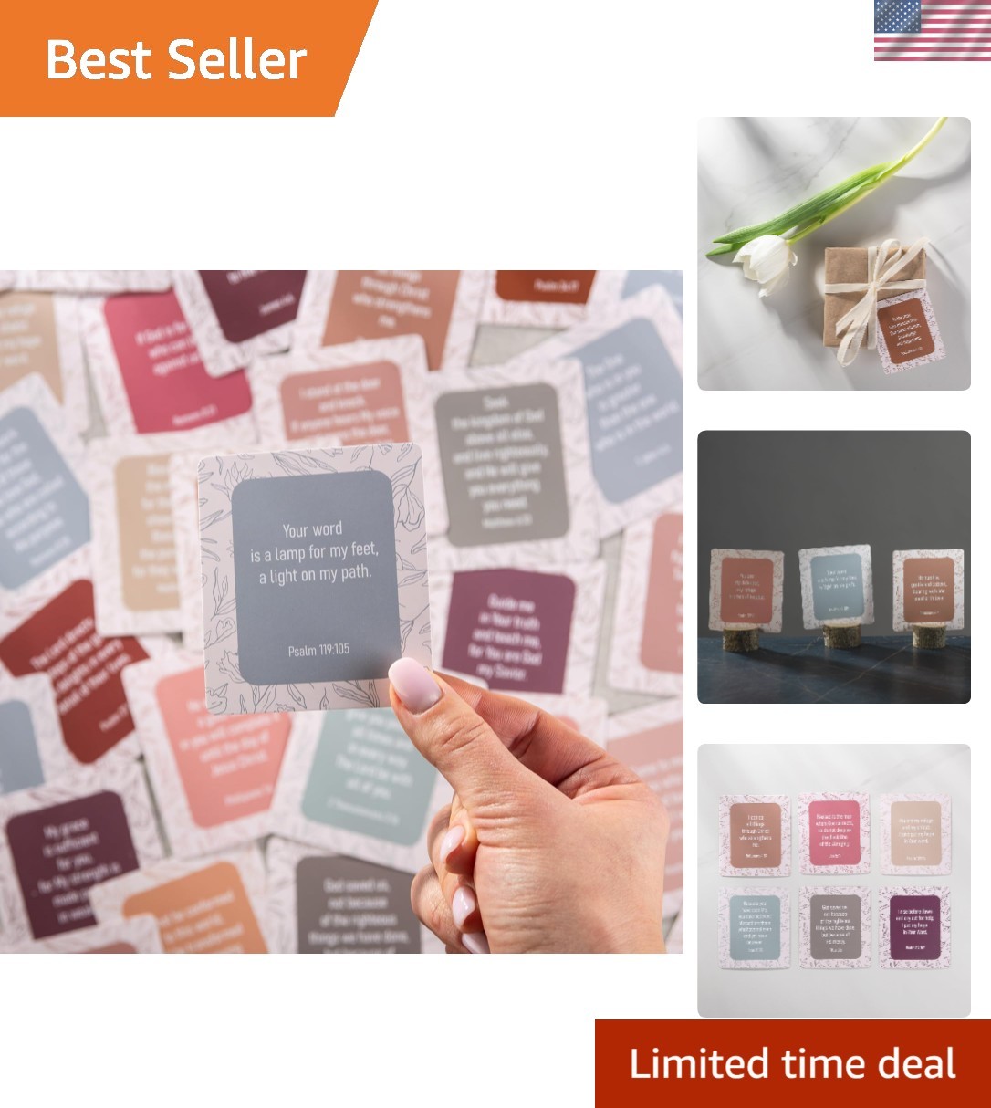 60 Unique Bible Verse Cards: Delicate Inspirational Mini Cards for Encouragement