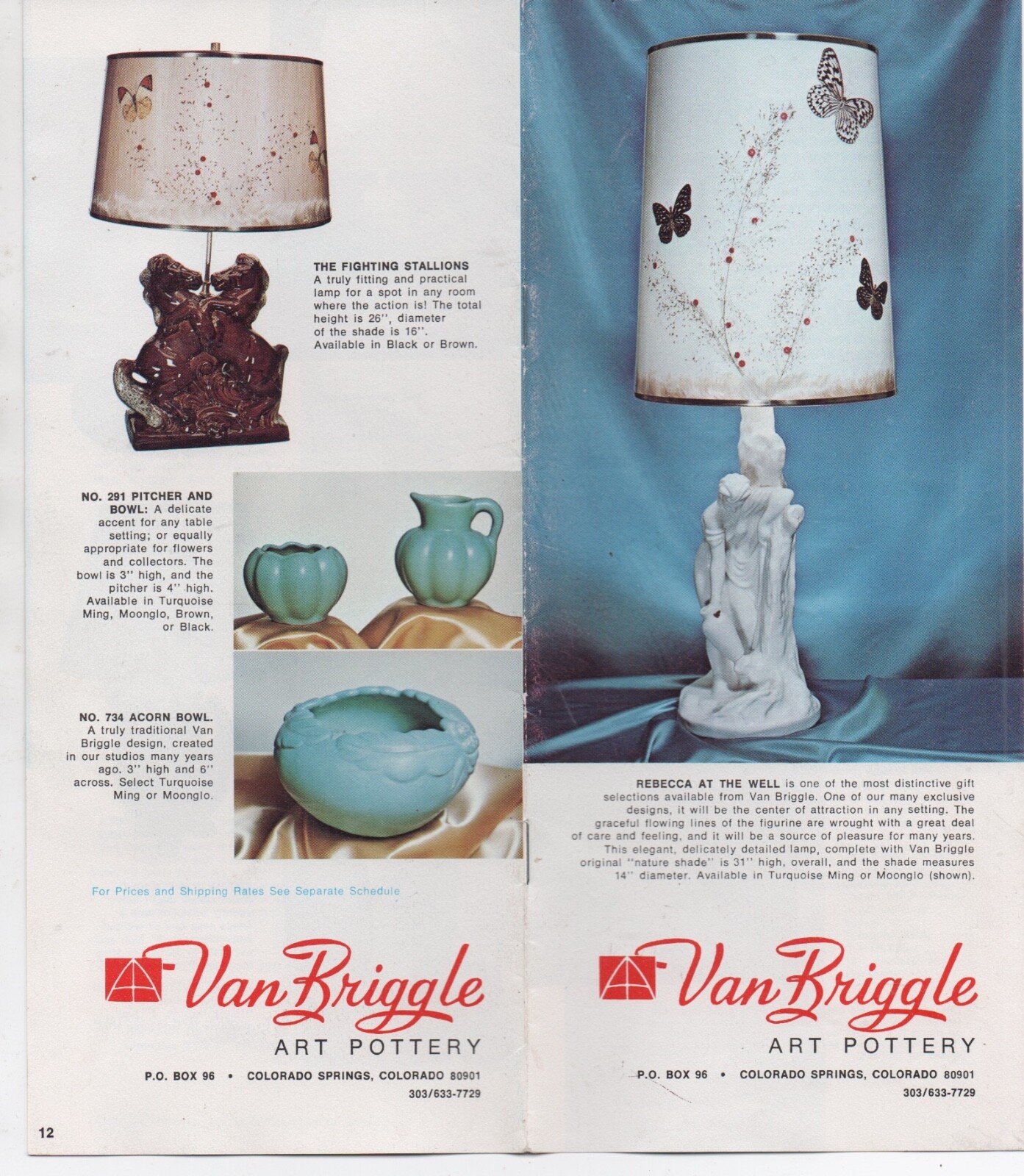 Vintage Van Briggle Art Pottery Brochure