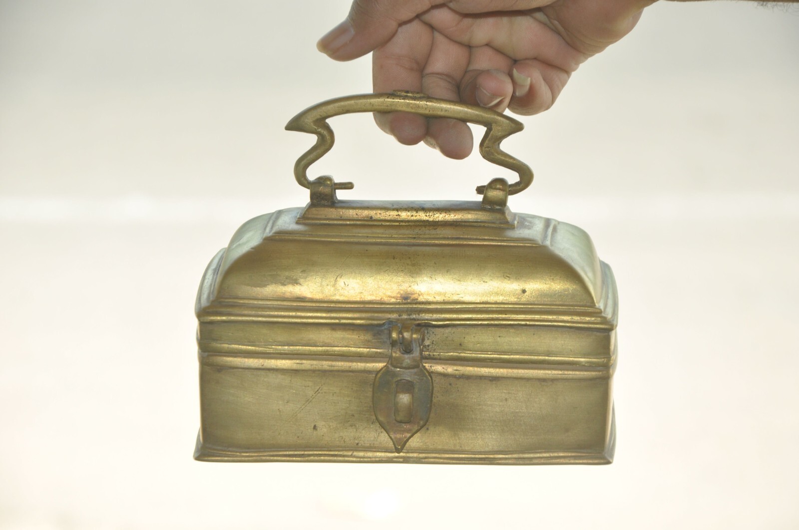 Vintage Solid Heavy Handcrafted Fine Brass Wax Casted Jewellery Box