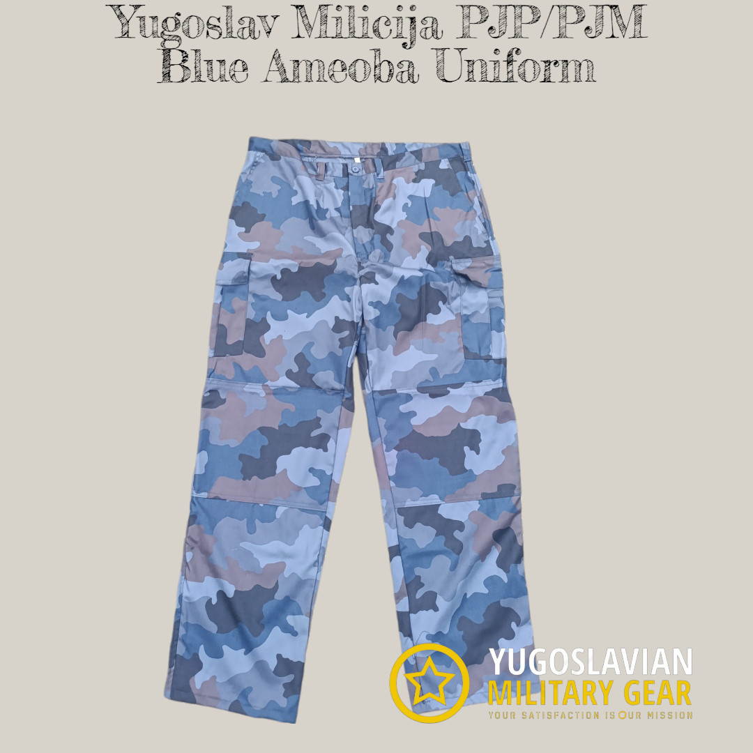 Yugoslavia/Serbia/Bosnia/Balkan Police PJP Blue Ameoba Field Pants