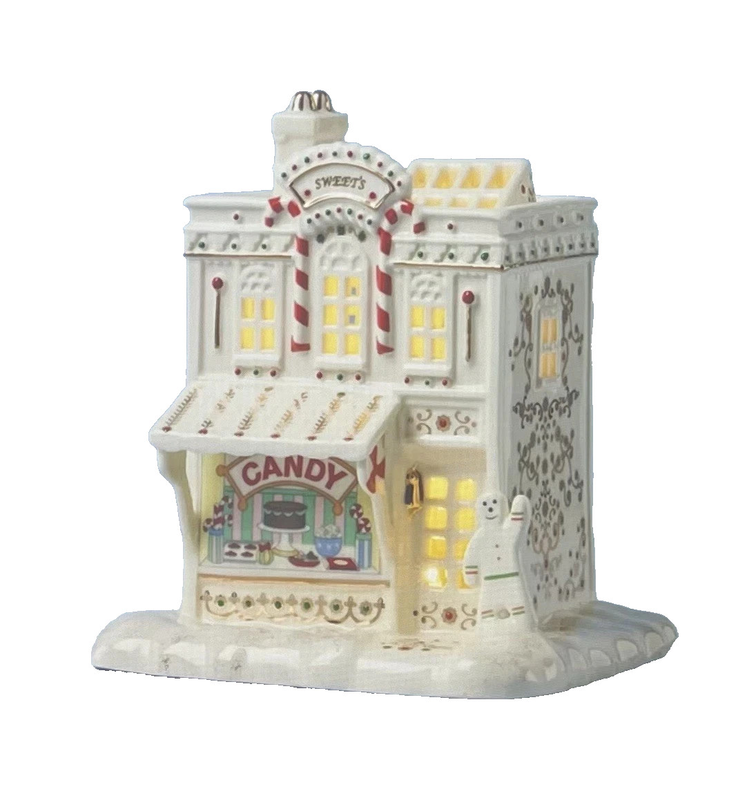 Lenox Mistletoe Park CANDY SWEET Store Lights Up New In Box